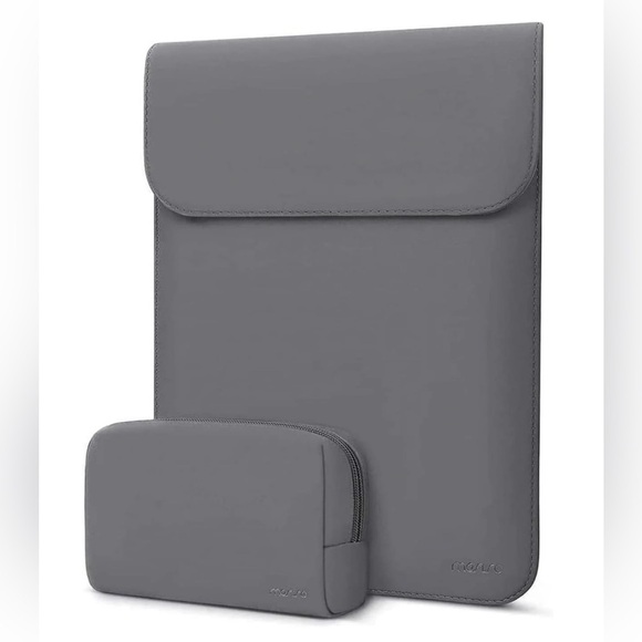 Other - MOSISO Laptop Sleeve - Faux Suede Leather Case with Small Bag, Space Gray